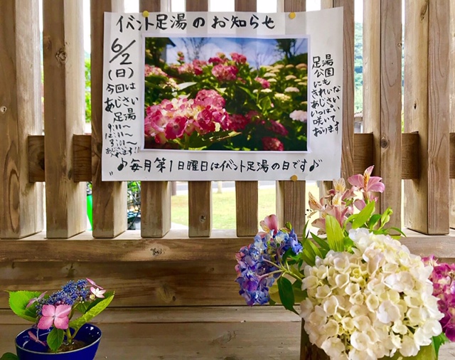 第1日曜　足湯イベント　第4回 「紫陽花湯」